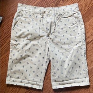 boys' original penguin patterned khaki shorts